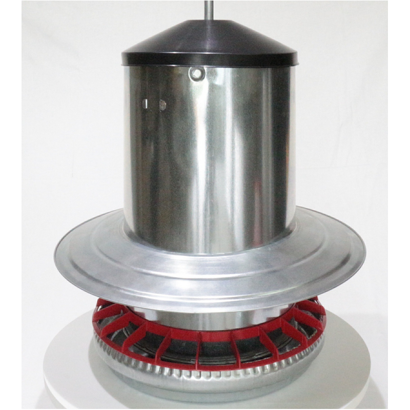 Mangeoire en acier galvanisé de 18 kg avec anti-pluie Mangeoire en acier galvanisé de 18 kg avec anti-pluie