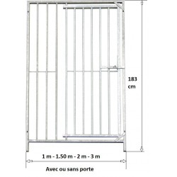 Panneau de chenil: 2 m avec...