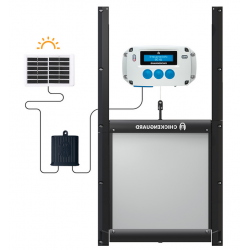 kit complet : Porte automatique poulailler + kit solaire