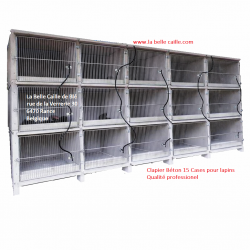 Professioneel konijnenhok van beton met 15