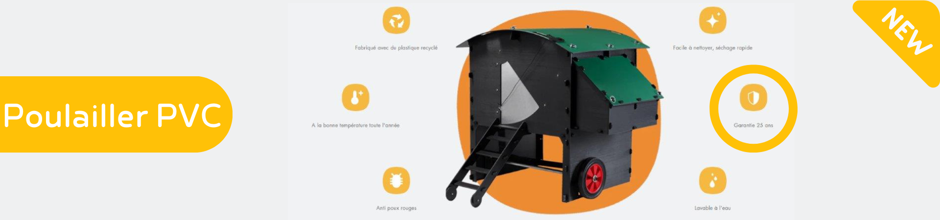 Poulailler en PVC ou plastique recyclé 